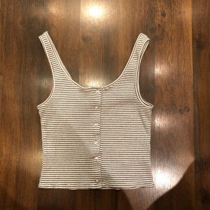 Striped crop top tank